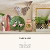 MACKENZIE-CHILDS Desk Clock, Decorative Analog Clock for Living Room or Office, Pink-and-White Rosy Check