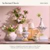 MACKENZIE-CHILDS LED Rechargeable Cafe Table Lamp, Cordless Decorative Lamp, Light-Blue-and-White Sky Check(Rosy Check)