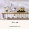 MACKENZIE-CHILDS LED Rechargeable Cafe Table Lamp, Cordless Decorative Lamp, Light-Blue-and-White Sky Check(Sterling Check)