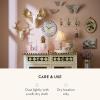 MACKENZIE-CHILDS LED Rechargeable Cafe Table Lamp, Cordless Decorative Lamp, Light-Blue-and-White Sky Check(Violet Check)
