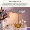 MACKENZIE-CHILDS LED Rechargeable Disk Table Lamp, Cordless Decorative Lamp, Purple-and-White Violet Check(Violet Check)