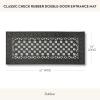 MACKENZIE-CHILDS Rubber Double-Door Mat, Decorative Outdoor Floor or Front Door Mat, 24″ x 57″, Classic Check