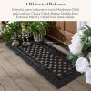 MACKENZIE-CHILDS Rubber Double-Door Mat, Decorative Outdoor Floor or Front Door Mat, 24″ x 57″, Classic Check