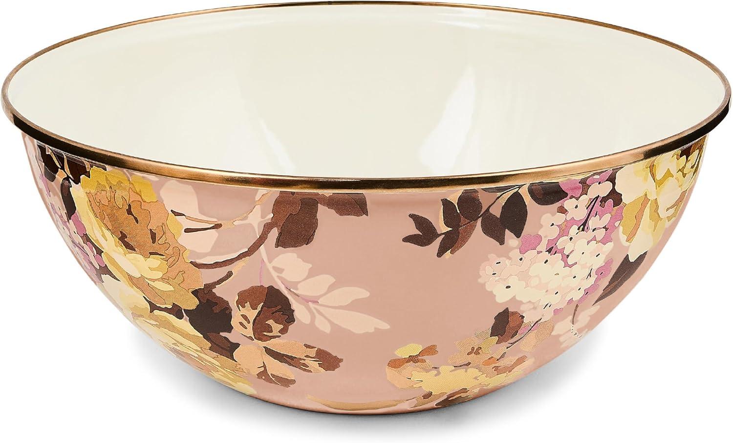 image:imageMACKENZIECHILDS Everyday Bowl Serving Bowl for Entertaining Extra Large Wild Rose SlateMauve Wild Rose