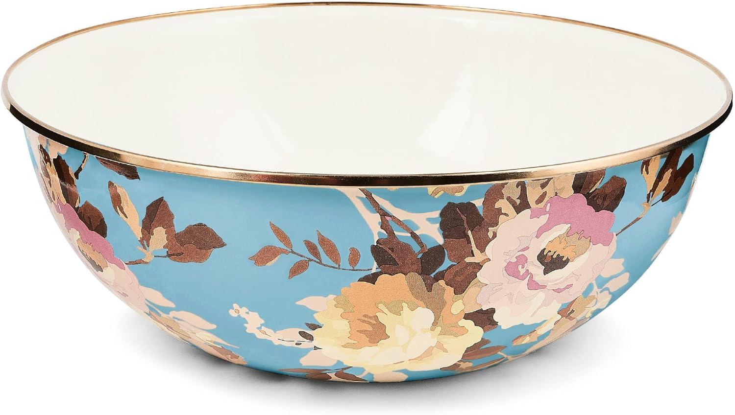 image:imageMACKENZIECHILDS Everyday Bowl Serving Bowl for Entertaining Extra Large Wild Rose SlateSlate Wild Rose