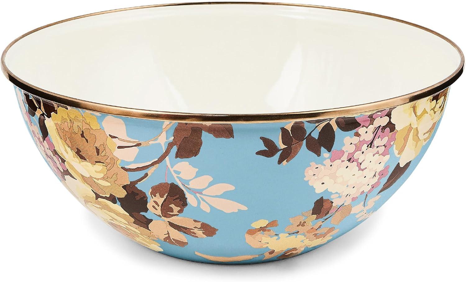 image:imageMACKENZIECHILDS Everyday Bowl Serving Bowl for Entertaining Extra Large Wild Rose SlateSlate Wild Rose