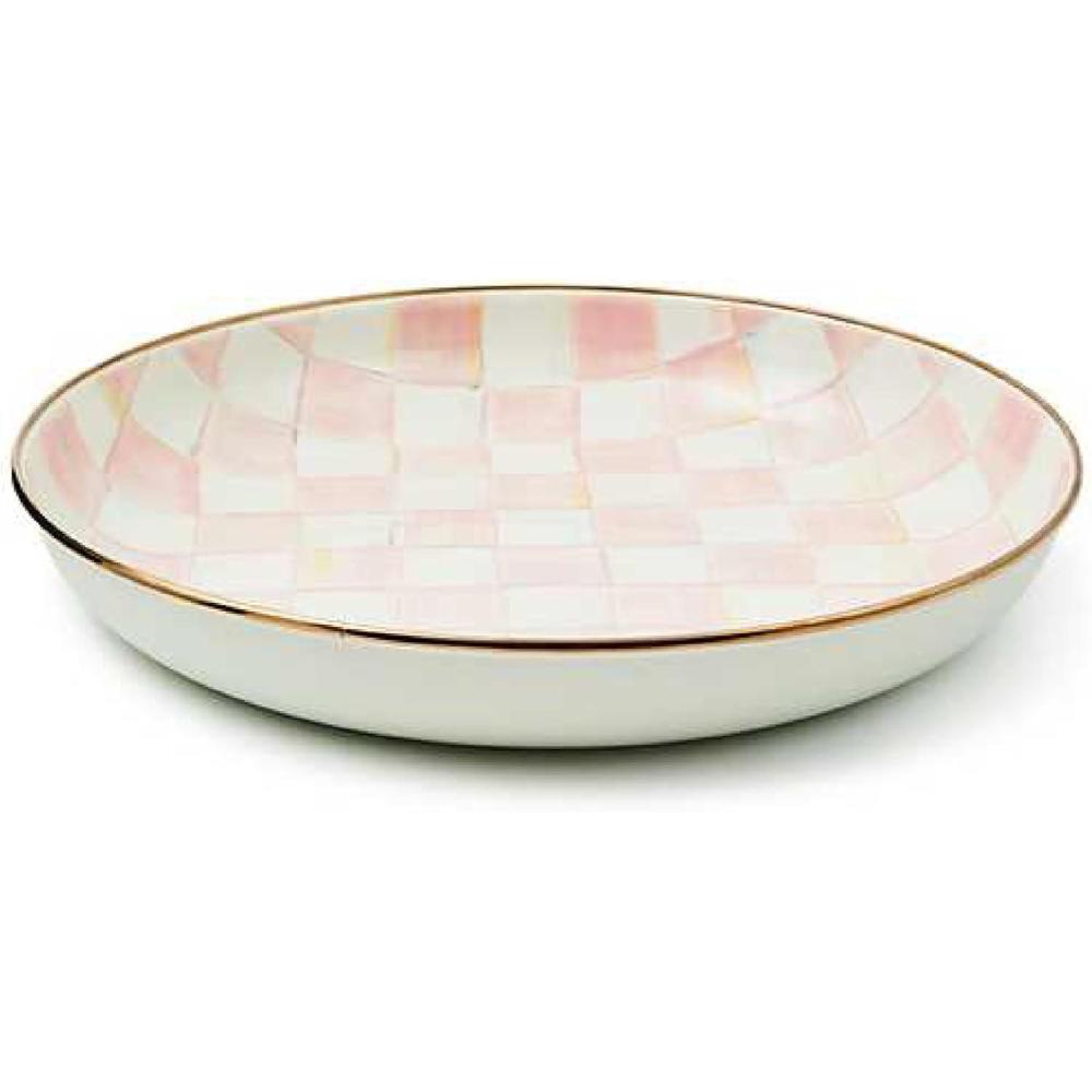 image:imageMACKENZIECHILDS Enamel Abundant Bowl Decorative or Serving Bowl 13Cup Capacity Wild Rose SlateRosy Check