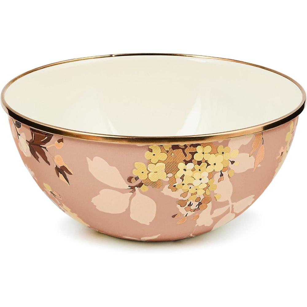 image:imageMACKENZIECHILDS Everyday Bowl Serving Bowl for Entertaining Extra Large Wild Rose SlateMauve Wild Rose