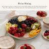 MACKENZIE-CHILDS Enamel Abundant Bowl, Decorative or Serving Bowl, 13-Cup Capacity, Wild Rose Slate(Rosy Check)