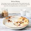 MACKENZIE-CHILDS Enamel Abundant Bowl, Decorative or Serving Bowl, 13-Cup Capacity, Wild Rose Slate(White Wild Rose)