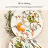MACKENZIE-CHILDS Enamel Serving Platter, Decorative Serving Platter for Food, 16 Inches, Wild Rose Mauve(Butterfly Garden)