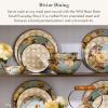 MACKENZIE-CHILDS Everyday Bowl, Serving Bowl for Entertaining, Extra Large, Wild Rose Slate(Slate Wild Rose)