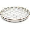 MACKENZIE-CHILDS Enamel Abundant Bowl, Decorative or Serving Bowl, 13-Cup Capacity, Wild Rose Slate(Sterling Check)