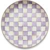 MACKENZIE-CHILDS Enamel Abundant Bowl, Decorative or Serving Bowl, 13-Cup Capacity, Wild Rose Slate(Violet Check)