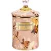 MACKENZIE-CHILDS Enamel Canister, Kitchen Storage Container with Lid, Medium, 48-Ounce Capacity, Wild Rose Mauve(Mauve Wild Rose)