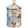 MACKENZIE-CHILDS Enamel Canister, Kitchen Storage Container with Lid, Medium, 48-Ounce Capacity, Wild Rose Mauve(Slate Wild Rose)