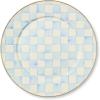 MACKENZIE-CHILDS Enamel Serving Platter, Decorative Serving Platter for Food, 16 Inches, Wild Rose Mauve(Sky Check)