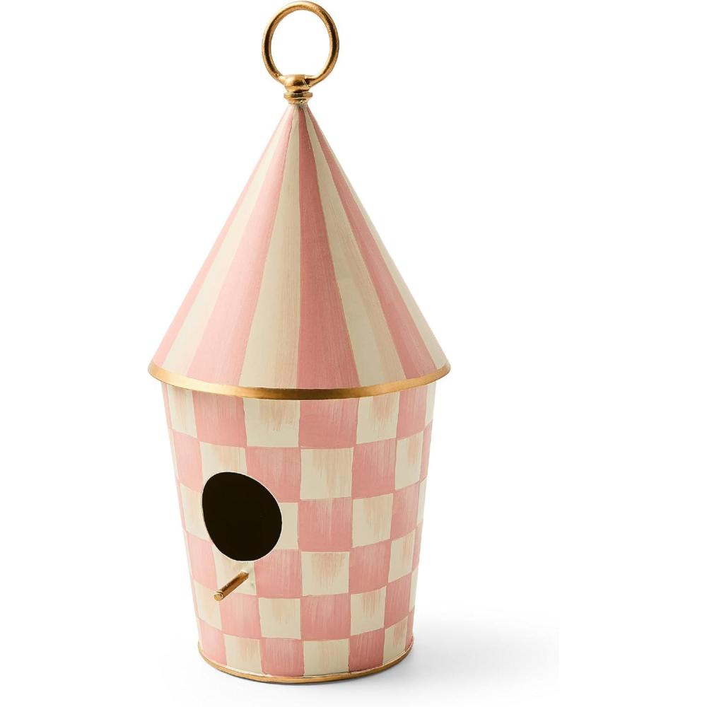 image:imageMACKENZIECHILDS Courtly Birdhouse Decorative BlackandWhite Metal BirdhouseRosy