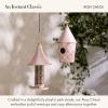 MACKENZIE-CHILDS Courtly Birdhouse, Decorative Black-and-White Metal Birdhouse(Rosy)