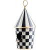 MACKENZIE-CHILDS Courtly Birdhouse, Decorative Black-and-White Metal Birdhouse(Courtly)