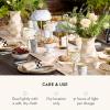 MACKENZIE-CHILDS LED Rechargeable Dome Table Lamp, Cordless Decorative Lamp, Black-and-White Courtly Check(Sky Check)