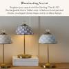 MACKENZIE-CHILDS LED Rechargeable Dome Table Lamp, Cordless Decorative Lamp, Black-and-White Courtly Check(Sterling Check)