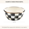 MACKENZIE-CHILDS Enamel Pinch Bowl, Small Bowl for Cooking Ingredients, 1.5-Cup Capacity, Wild Rose Mauve(Courtly Check)