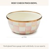 MACKENZIE-CHILDS Enamel Pinch Bowl, Small Bowl for Cooking Ingredients, 1.5-Cup Capacity, Wild Rose Mauve(Rosy Check)