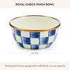 MACKENZIE-CHILDS Enamel Pinch Bowl, Small Bowl for Cooking Ingredients, 1.5-Cup Capacity, Wild Rose Mauve(Royal Check)