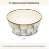 MACKENZIE-CHILDS Enamel Pinch Bowl, Small Bowl for Cooking Ingredients, 1.5-Cup Capacity, Wild Rose Mauve(Sterling Check)