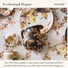 MACKENZIE-CHILDS Enamel Pitcher with Spout, Decorative Water Pitcher, 3 Quarts, Wild Rose Mauve(Brown Wild Rose)