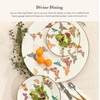 MACKENZIE-CHILDS Enamel Serving Platter, Decorative Serving Platter for Food, 16 Inches, Wild Rose Slate(Butterfly Garden)