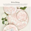 MACKENZIE-CHILDS Enamel Serving Platter, Decorative Serving Platter for Food, 16 Inches, Wild Rose Slate(Rosy English Garden)