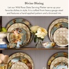 MACKENZIE-CHILDS Enamel Serving Platter, Decorative Serving Platter for Food, 16 Inches, Wild Rose Slate(Slate Wild Rose)
