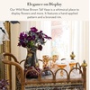 MACKENZIE-CHILDS Tall Enamel Vase, Unique Flower Vase Decor for Living Room, Wild Rose Slate(Brown Wild Rose)