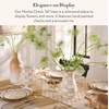 MACKENZIE-CHILDS Tall Enamel Vase, Unique Flower Vase Decor for Living Room, Wild Rose Slate(Mocha Check)