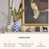 MACKENZIE-CHILDS Tall Enamel Vase, Unique Flower Vase Decor for Living Room, Wild Rose Slate(Royal Check)