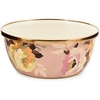 MACKENZIE-CHILDS Enamel Pinch Bowl, Small Bowl for Cooking Ingredients, 1.5-Cup Capacity, Wild Rose Mauve(Mauve Wild Rose)