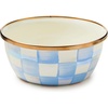 MACKENZIE-CHILDS Enamel Pinch Bowl, Small Bowl for Cooking Ingredients, 1.5-Cup Capacity, Wild Rose Mauve(Sky Check)