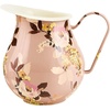 MACKENZIE-CHILDS Enamel Pitcher with Spout, Decorative Water Pitcher, 3 Quarts, Wild Rose Mauve(Mauve Wild Rose)