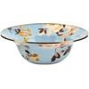 MACKENZIE-CHILDS Enamel Serving Bowl, Serveware and Kitchen Decor, 40-Ounce Capacity, Wild Rose Slate(Slate Wild Rose)