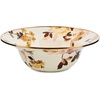 MACKENZIE-CHILDS Enamel Serving Bowl, Serveware and Kitchen Decor, 40-Ounce Capacity, Wild Rose Slate(White Wild Rose)