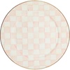 MACKENZIE-CHILDS Enamel Serving Platter, Decorative Serving Platter for Food, 16 Inches, Wild Rose Slate(Rosy Check)