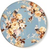 MACKENZIE-CHILDS Enamel Serving Platter, Decorative Serving Platter for Food, 16 Inches, Wild Rose Slate(Slate Wild Rose)