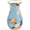 MACKENZIE-CHILDS Tall Enamel Vase, Unique Flower Vase Decor for Living Room, Wild Rose Slate(Slate Wild Rose)