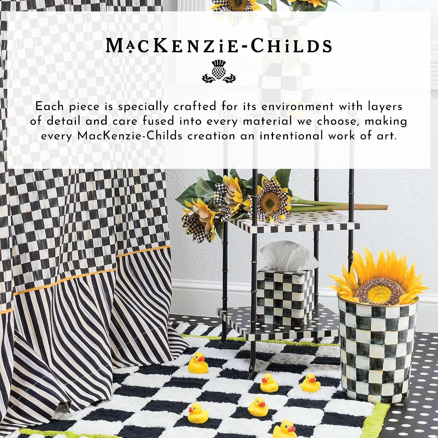 image:imageMACKENZIECHILDS Check it Out Rug Wool Rug for Bedroom and Kitchen Use 23 x 3 9 Gold