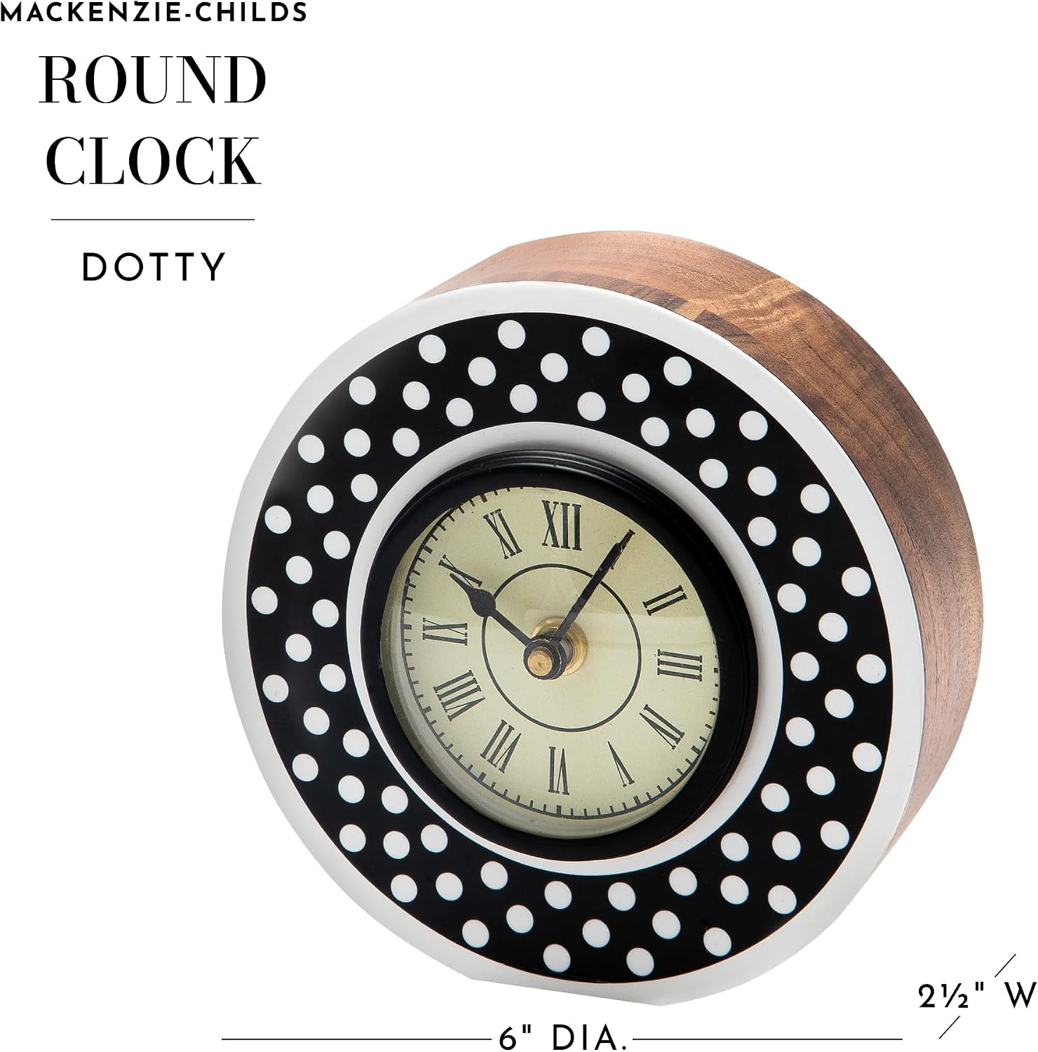 image:imageMACKENZIECHILDS Clock Decorative Clock for Kitchen and Living Room Dotty Round