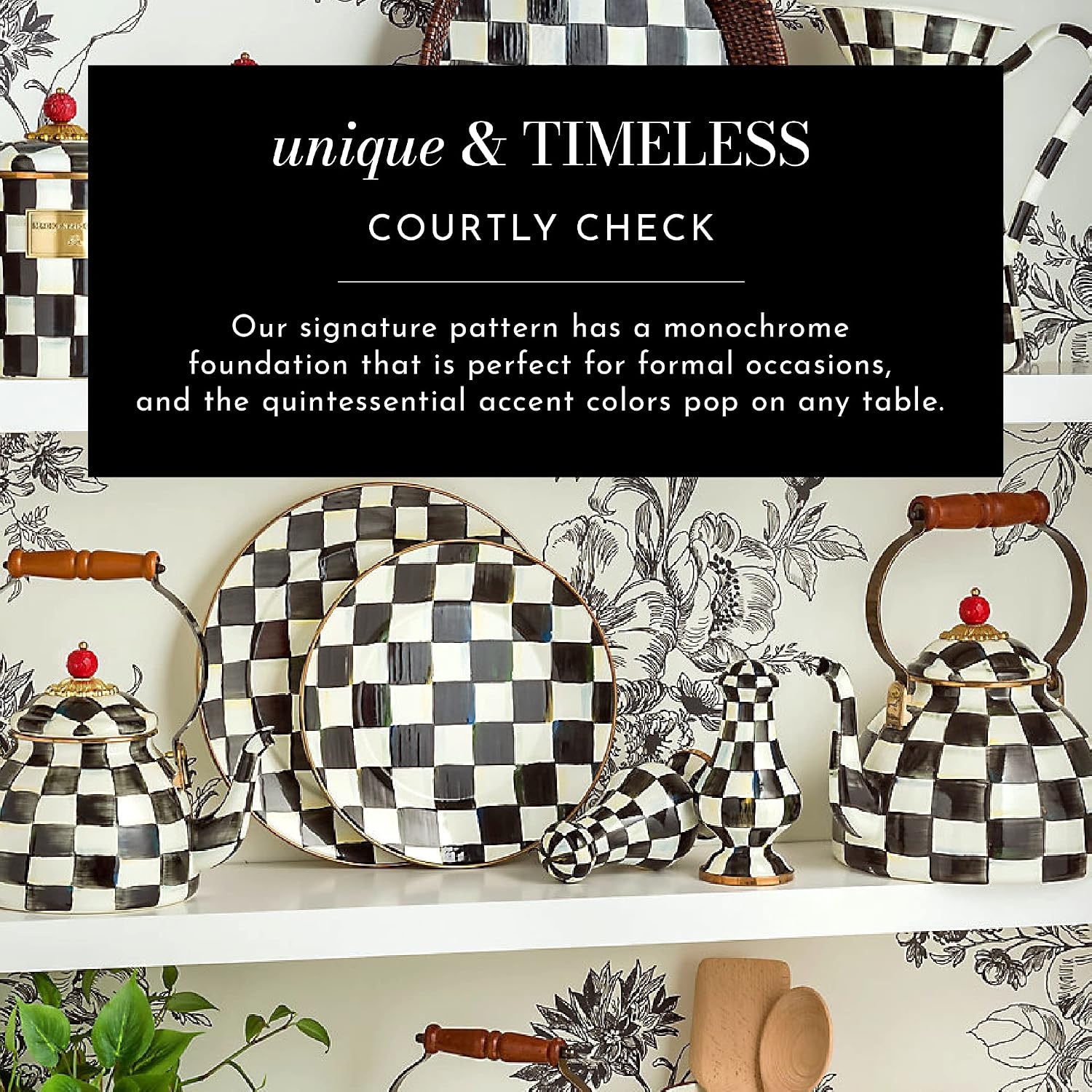 image:imageMACKENZIECHILDS Flicker Pillar Candle Flameless BatteryOperated Candle with Timer and Remote 11 Inches BlackandWhite Courtly Check Set of 2