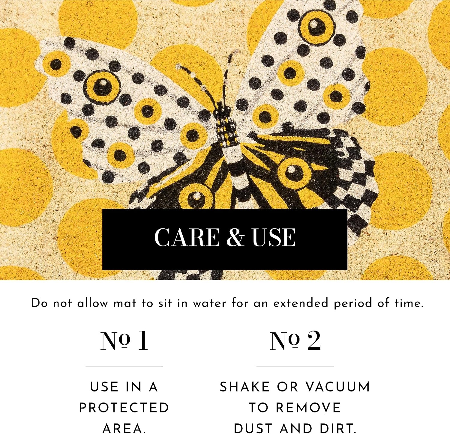 image:imageMACKENZIECHILDS Spot On Butterfly Entrance Mat Outdoor FrontDoor Mat