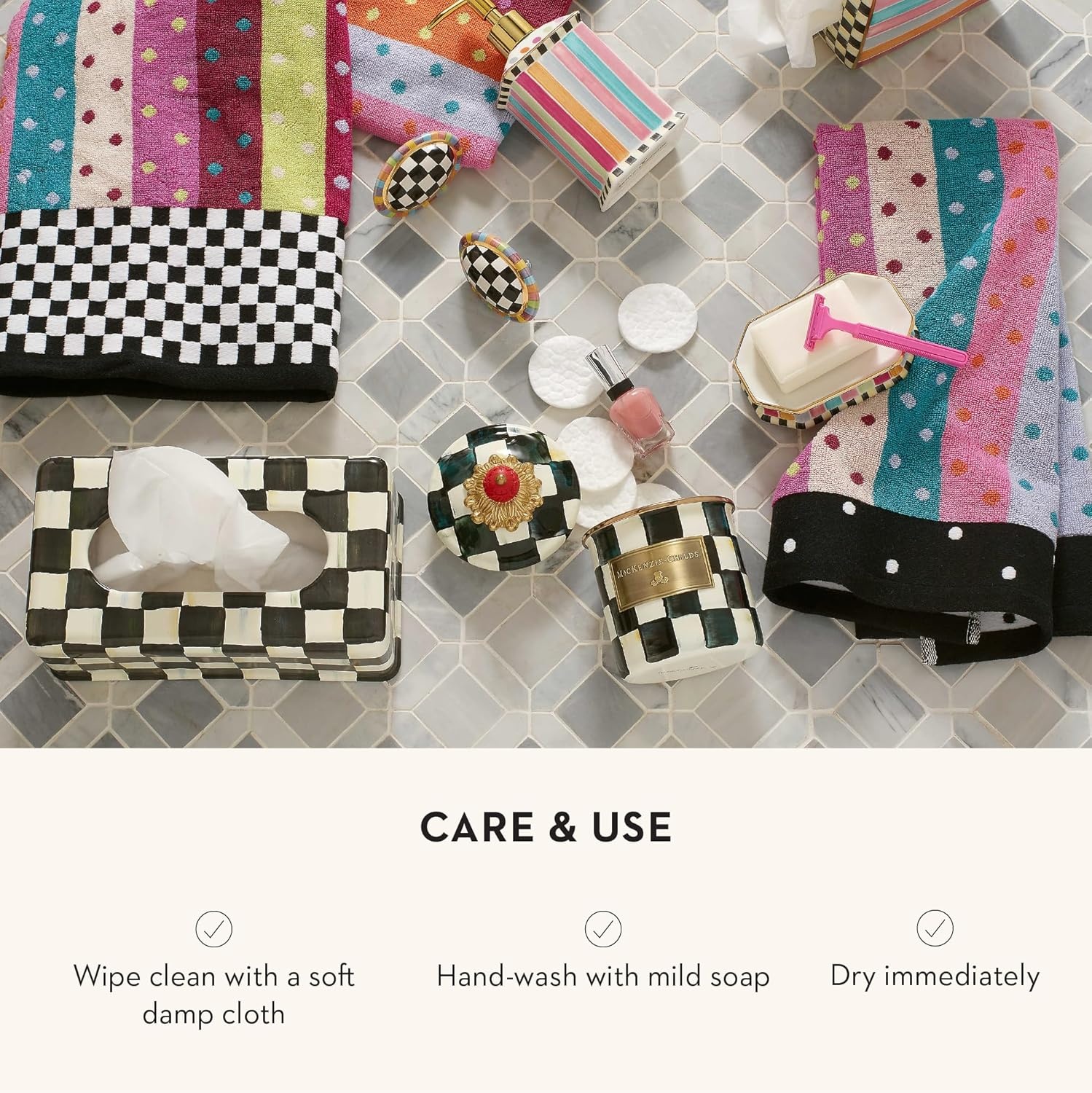 image:imageMACKENZIECHILDS TissueBox Cover Tissue Holder for Home Decor BlackandWhite Courtly Check RectangleCourtly Check